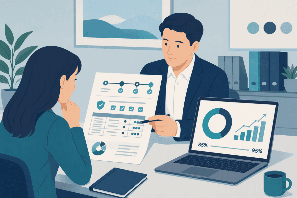ISP ISMP 컨설팅 현장에서 공공 AI 발주체계 변화에 대응하는 모습을 표현한 이미지
